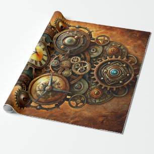 Steampunk Art Wrapping Paper Geschenkpapier