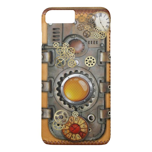 Steampunk auf Leather Case-Mate iPhone Hülle (Rückseite)