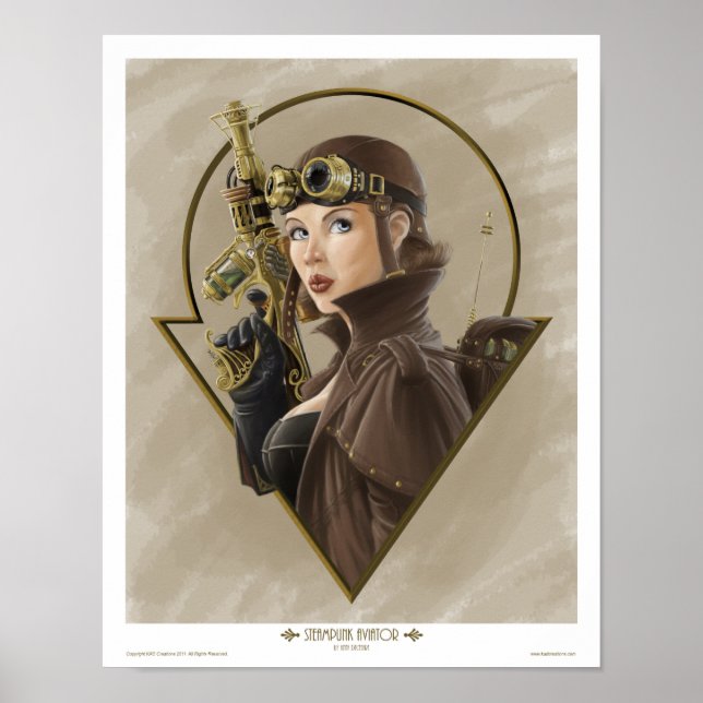 Steampunk Aviator Poster (Vorne)