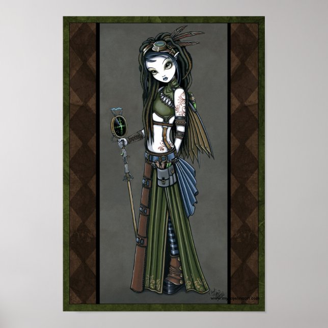Steampunk Aviatrix Fairy Poster "Cloud Burst" (Vorne)