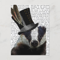 Steampunk Badger in Top Hat