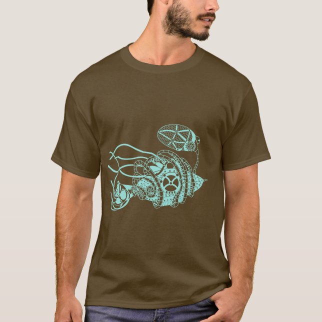 Steampunk Bakterium gegen Bakterien T-Shirt (Vorderseite)
