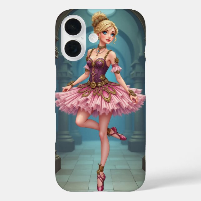 Steampunk-Ballerina Case-Mate iPhone Hülle (Rückseite)