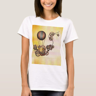 Steampunk-Ballon Antik-Gelb T-Shirt