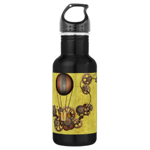 Steampunk Ballon und Gears Edelstahlflasche