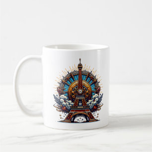 Steampunk Bastille Day Eiffel Tower Kaffeetasse
