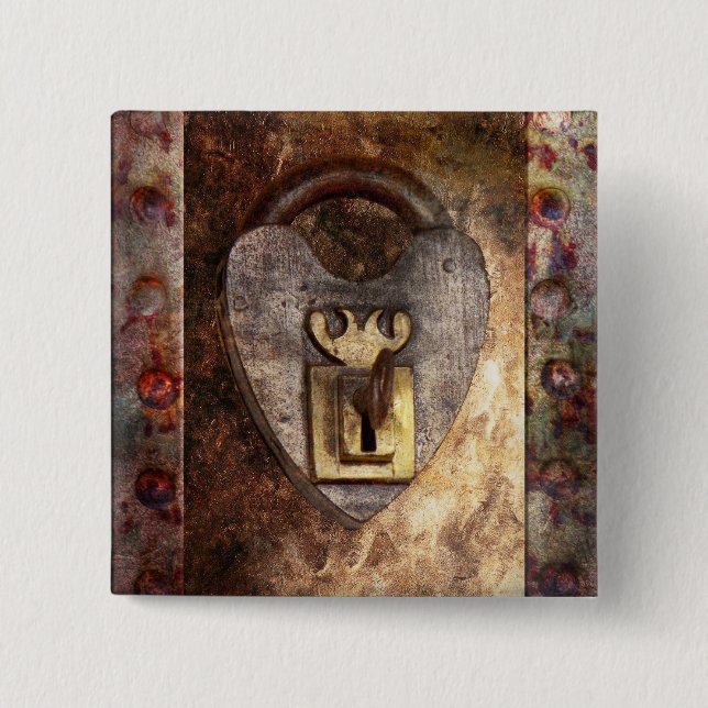 Steampunk - Bauschlosser - der Schlüssel zu meinem Button (Vorderseite)