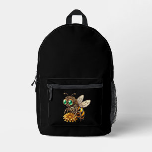 Steampunk Bee Bedruckter Rucksack