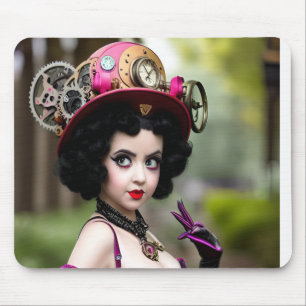 Steampunk Betty Boop Mousepad