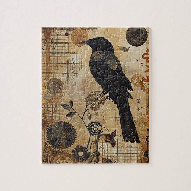 Steampunk Bird Art Small Puzzle (Vertikal)