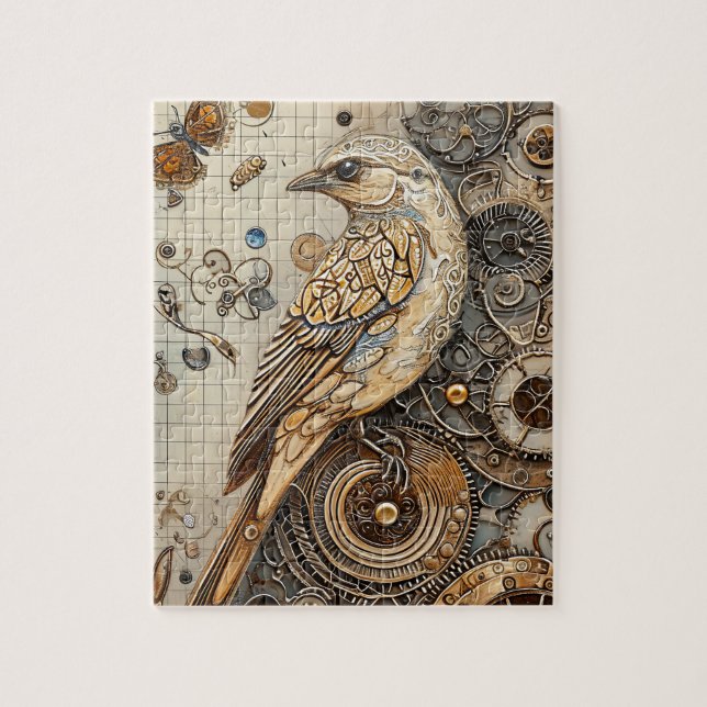 Steampunk Bird Art Small Puzzle (Vertikal)