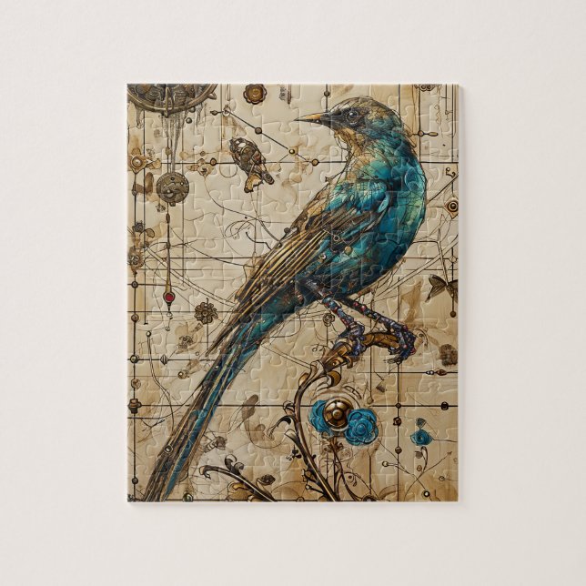 Steampunk Bird Art Small Puzzle (Vertikal)