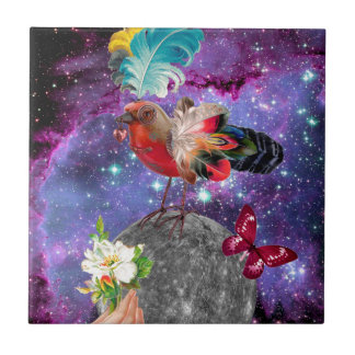 Steampunk Bird Fliese