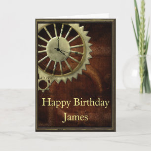 Steampunk Birthday Karte