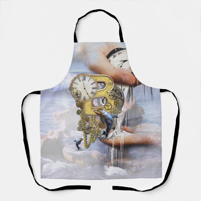 Steampunk Birthday Letter B Schürze (Vorderseite)