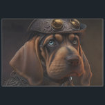 Steampunk Bloodhound Seidenpapier<br><div class="desc">Dies ist ein AI-Bild,  das ich mit Midtravel erstellt habe.</div>