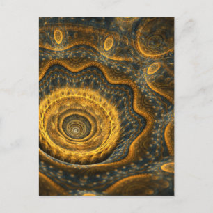 Steampunk-Blume Postkarte