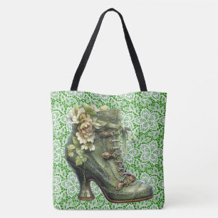 Steampunk-Blumen- und Spitzenstiefel-Große-Schulta