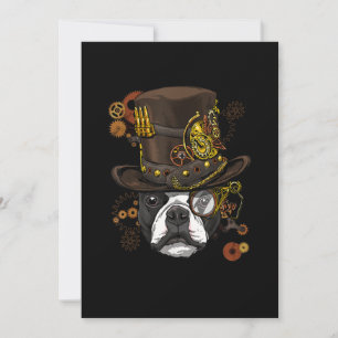 Steampunk Boston Terrier Hundeshirt Steampunk Love Ankündigung