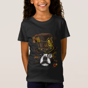 Steampunk Boston Terrier Hundeshirt Steampunk Love T-Shirt