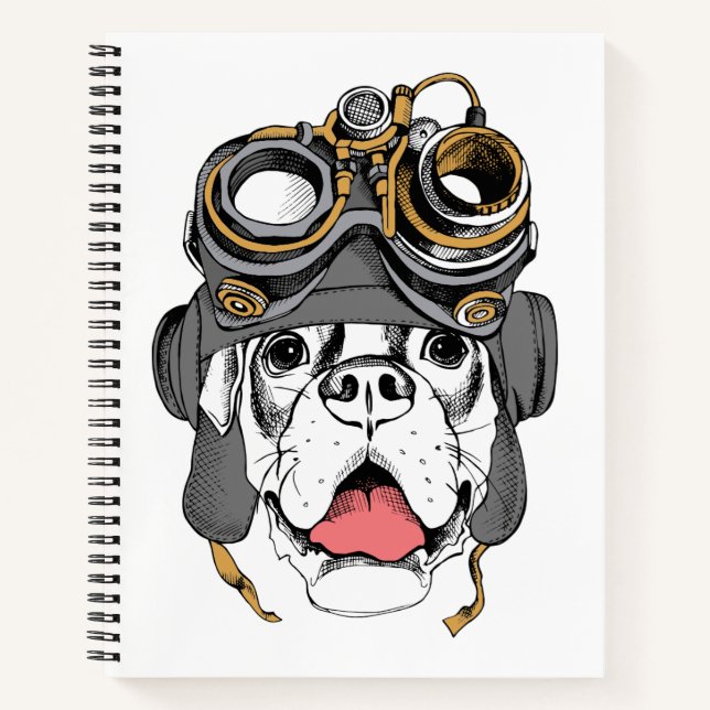 Steampunk Boxer Notizbuch (Vorderseite)