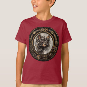 Steampunk-Brille Katze T-Shirt