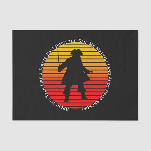 Steampunk Buccaneers sprechen wie ein Piratentag A Seidenpapier (Vorderseite)