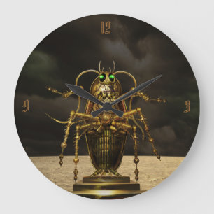 Steampunk Bug Clock Große Wanduhr