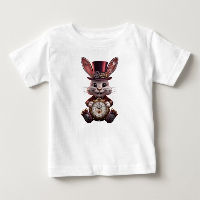 STEAMPUNK BUNNY BABY T-SHIRT (Vorderseite)