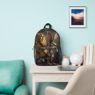 Steampunk Bunny Bedruckter Rucksack