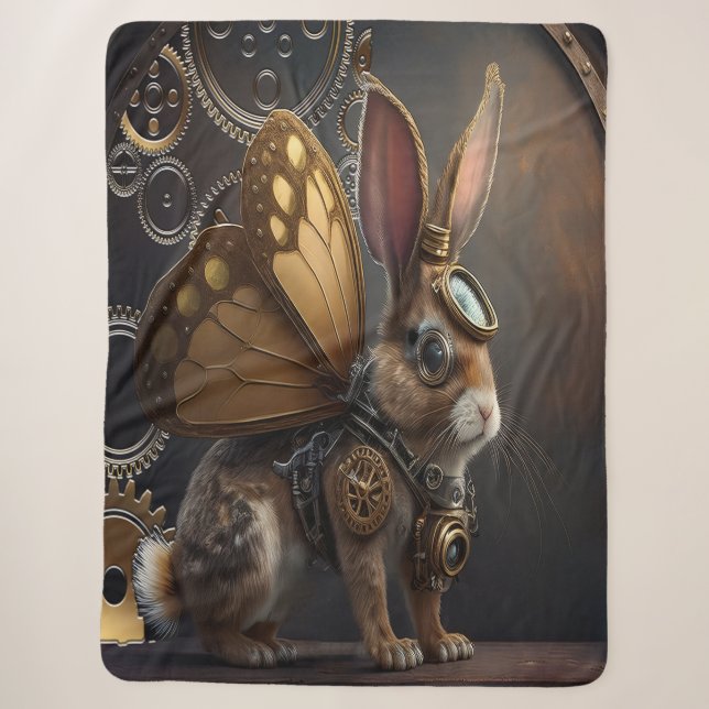 Steampunk Bunny Sherpadecke (Vorderseite)