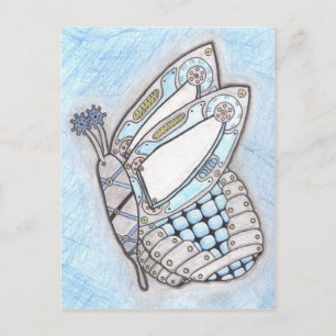 Steampunk Butterfly Postcard Postkarte
