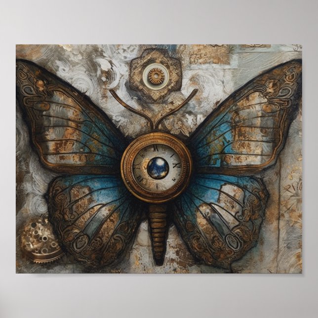 Steampunk Butterfly Poster (Vorne)