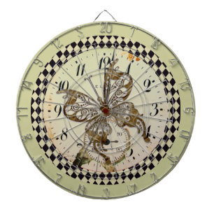 Steampunk Butterfly Round Dartscheibe
