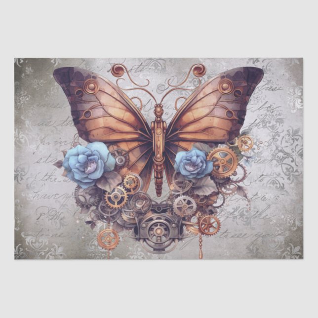 Steampunk Butterfly Seidenpapier (Vorderseite)