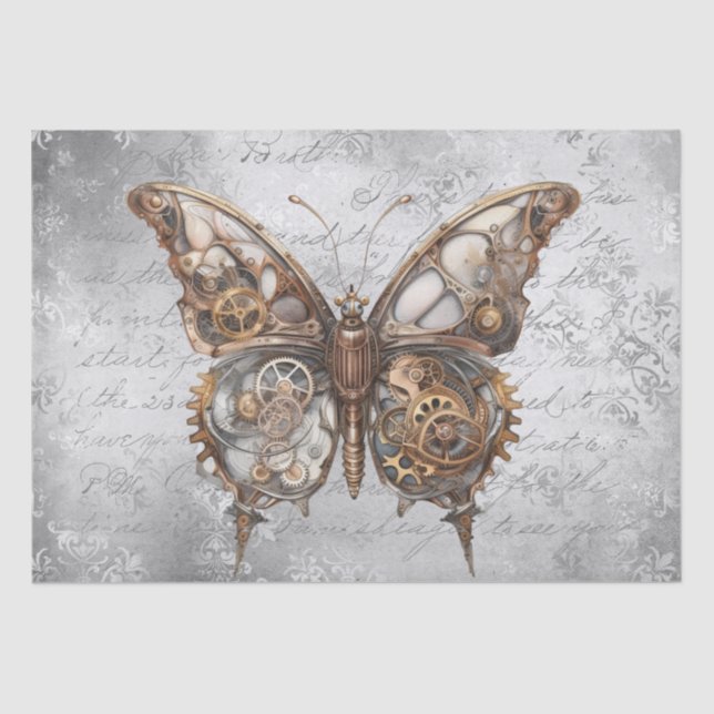 Steampunk Butterfly Seidenpapier (Vorderseite)