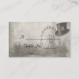 Steampunk Carnival Top Hat Hochzeit Platzkarten