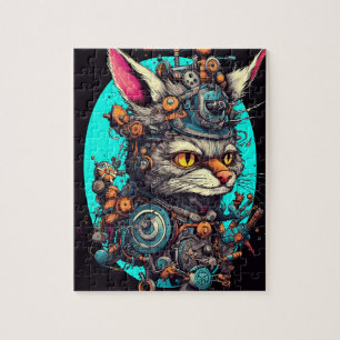 Steampunk Cat Aetherclockpunk Tier Puzzle