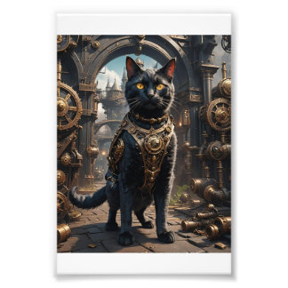 Steampunk Cat Fotodruck