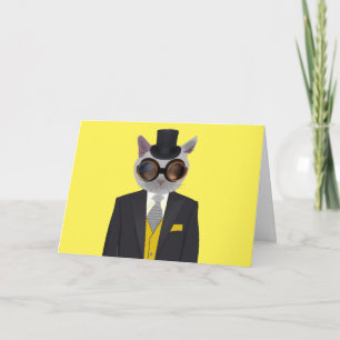 STEAMPUNK CAT GEBURTSTAGSKARTEN KARTE