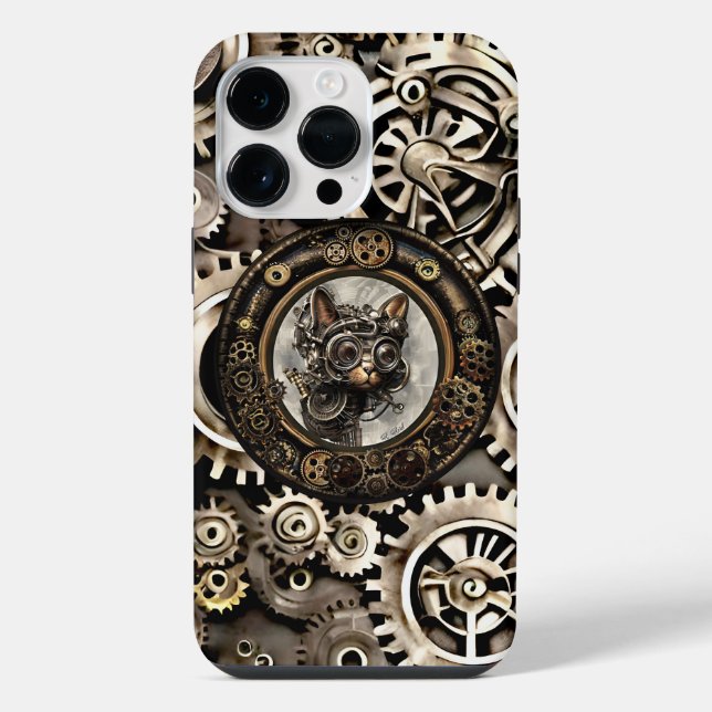 Steampunk Cat Goggles - iPhone X 14 PRO MAX Fall- Hülle (Rückseite)