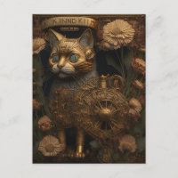 Steampunk Cat Gothic Digital Art