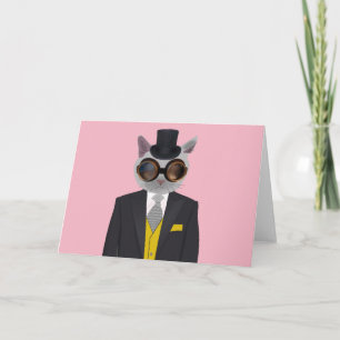 STEAMPUNK CAT GREETKARTEN KARTE
