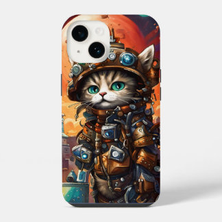 Steampunk Cat I iPhone 14 Hülle