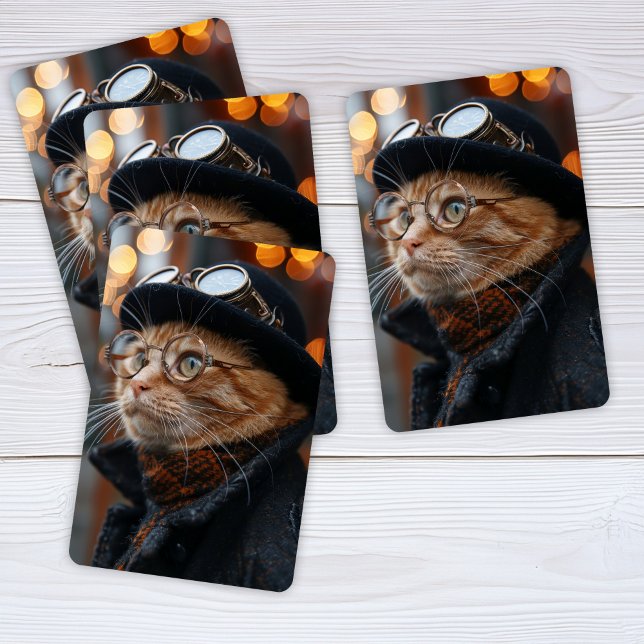 Steampunk Cat Playing Cards Spielkarten (Von Creator hochgeladen)