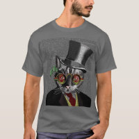 Steampunk Cat - Top Hut und rot-gelbe Brille