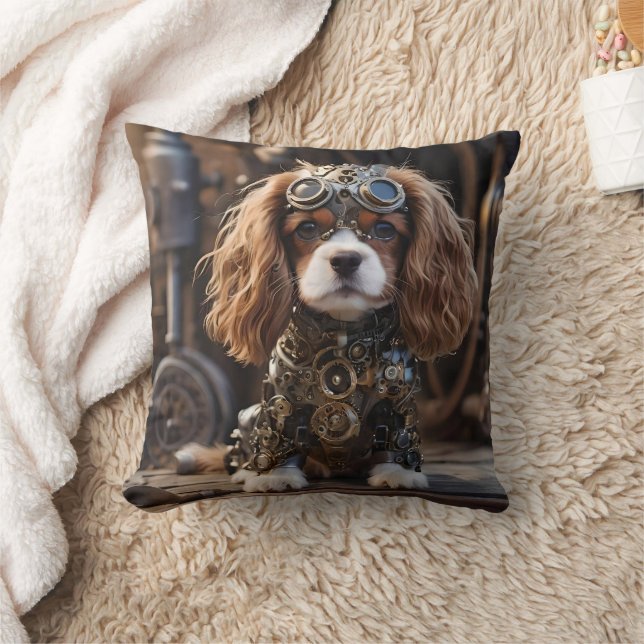 Steampunk Cavalier Spaniel Puppy, Kissen (Decke)