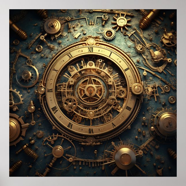 Steampunk Celestial Art Poster (Vorne)