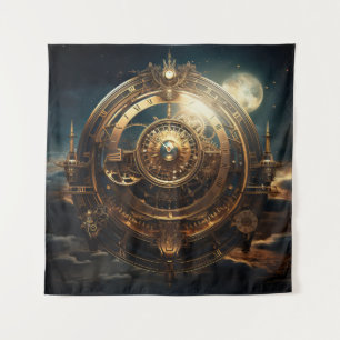 Steampunk Celestial Art Tapestry Wandteppich