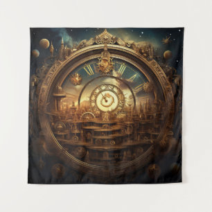 Steampunk Celestial Art Tapestry Wandteppich